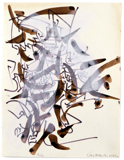 Claire Falkenstein
Ladder, Paris
watercolor and felt tip pen on paper
10 x 13 inches
1960